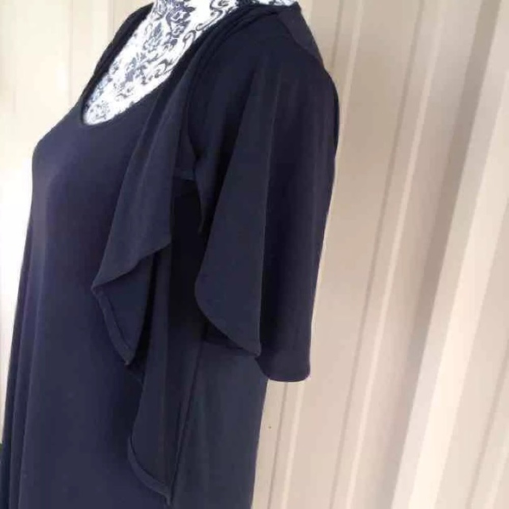 Micheal Kors Black "Caped" Shoulder  Dress - Picture 4 of 5